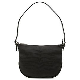 Borsa Hobo Fendi in tela con stampa zebra nera