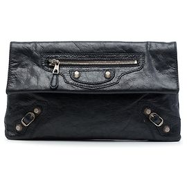 Clutch a Busta Balenciaga Black Lambskin Motocross Giant 12
