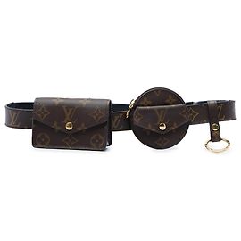 Cintura Louis Vuitton Brown Monogram Daily Multi Pocket 30mm