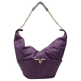 Chloé Milton Chain Shoulder Bag in Purple Leather