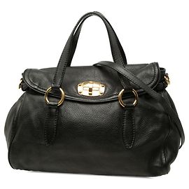 Borsa a mano Miu Miu in pelle nera