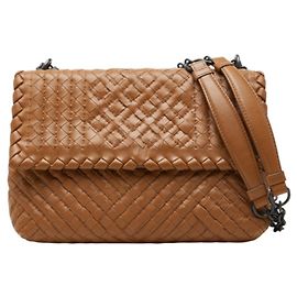 Borsa a tracolla con catena Olympia Small Intrecciato Bottega Veneta