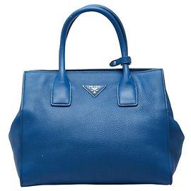 Borsa tote Prada con placca logo triangolare