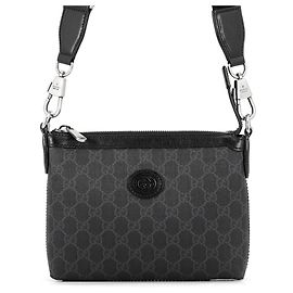 Gucci Shoulder Bag in Black GG Supreme Leather