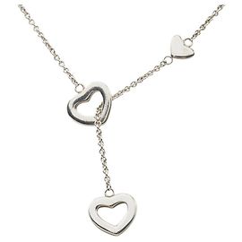 Autre Marque Tiffany & Co. Elsa Peretti Open Heart Link Lariat Chain Necklace
