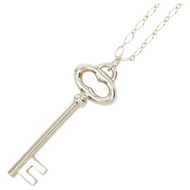 Autre Marque Tiffany & Co. Ovaler Schlüsselanhänger Halskette Anhänger aus Silber 925