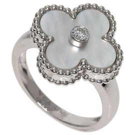 Anillo Van Cleef & Arpels Vintage Alhambra de nácar y diamantes