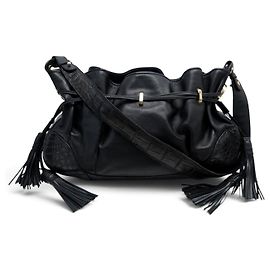 NUEVO BOLSO DE HOMBRO LANCEL LES LIONNES DE CUERO EFECTO COCO NEGRO