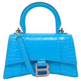 NUOVA BORSA A MANO BALENCIAGA HOURGLASS XS 592833 IN PELLE EFFETTO COCCO