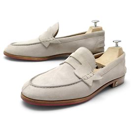CHRISTIAN LOUBOUTIN SHOES PENNY NO BACK FLAT 45 SUEDE LOAFERS