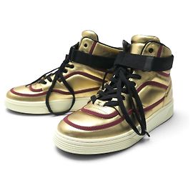 ZAPATILLAS ALTAS CHANEL G35062 DORADAS 40.5 IRIDISCENTES NUEVAS