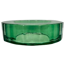 Bracelete Rígido Transparente Bottega Veneta em Resina Verde