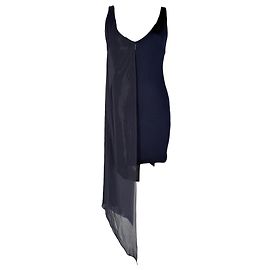 Autre Marque Robe midi avec superposition de sequins Galvan London en polyester bleu marine