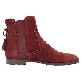 Stivaletti Aquazzura Frou Frou in camoscio rosso