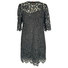Mini abito in pizzo Dolce & Gabbana in cotone nero