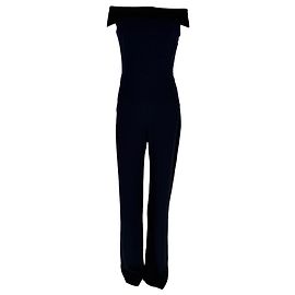 Autre Marque Mono Bateau Off-Shoulder Galvan London en Triacetato Azul Marino