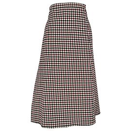 Céline Saia midi portefeuille em tweed xadrez Celine em algodão multicolorido