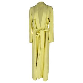 Autre Marque Trench Coat Boyfriend Galvan London in viscosa gialla
