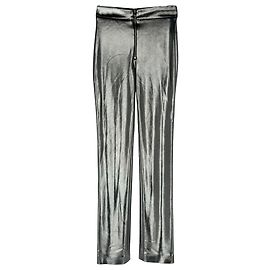 Autre Marque  Galvan London Straight-Leg Trousers in Metallic Silver Polyester