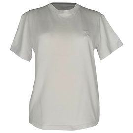 T-Shirt aus weißer Baumwolle mit geprägtem Ami-Logo