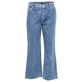 Apc A.P.C. High-Rise Schlaghose aus blauer Baumwolle