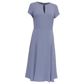 Abito midi in georgette Lauren Ralph Lauren in poliestere azzurro chiaro