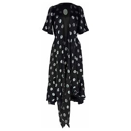 Abito midi Sareth a pois Diane Von Furstenberg in seta nera