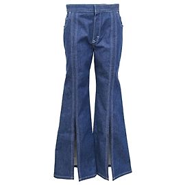 Jeans évasés taille haute Chloé en coton bleu