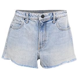 Alexander Wang Denim-Shorts mit rohem Saum aus blauer Baumwolle
