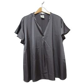 Autre Marque Top loungewear in raso con volant gelato pique
