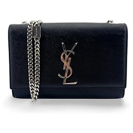 Autre Marque Saint Laurent Classic Monogram Flap Chain Leather