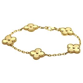 Pulseira de Berloques Vintage Alhambra Guilloché Van Cleef & Arpels