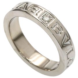 Bulgari Anillo Bvlgari Double Logo 1P Diamond Band Ring