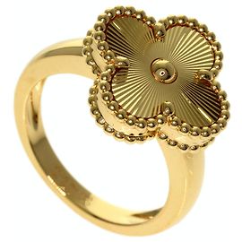 Anello Van Cleef & Arpels Vintage Alhambra Guilloché #50
