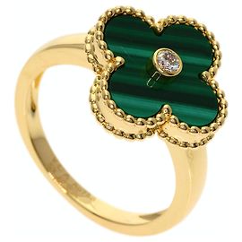 Anillo Van Cleef & Arpels Vintage Alhambra Malachite