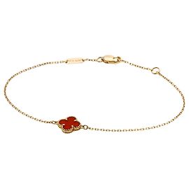 Pulsera Sweet Alhambra de cornalina Van Cleef & Arpels