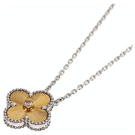 Collana Van Cleef & Arpels Vintage Alhambra Guilloché 1P Diamond