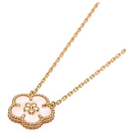 Collier Lucky Spring Fleur de Prunier en Nacre Van Cleef & Arpels