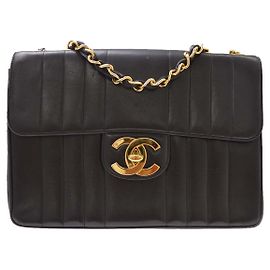 Chanel Vintage Classic Single Flap Vertical Quilt Lambskin Jumbo
