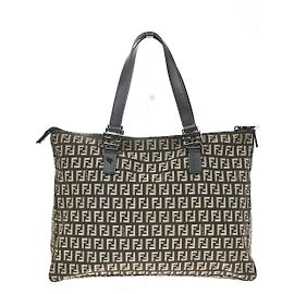 Fendi Schultertasche Zucchino Canvas Medium