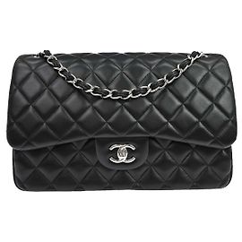 Chanel Vintage Classic Double Flap Quilted Lambskin Jumbo