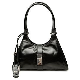 Saco Tote e de Ombro Prada em couro preto