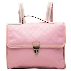 Sac à dos Gucci GG Imprimé en cuir rose