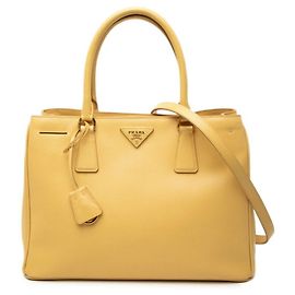 Bolsa de mão/Bolsa de ombro Prada Galleria com placa de logótipo triangular