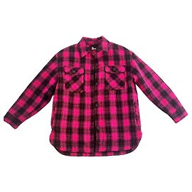 The Kooples Camisa Xadrez Oversize Rosa e Preta