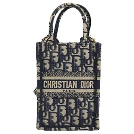 Christian Dior Book Tote Phone Oblique Canvas Mini