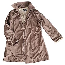 Armani Jeans Brown Double-Breasted Trench Coat