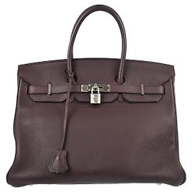 Hermès Hermes Birkin Purple Togo com Hardware Palladium 35