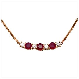 Autre Marque Colar de linha de rubis e diamantes Tiffany & Co.