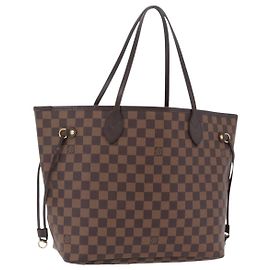 LOUIS VUITTON Damier Ebene Neverfull MM Tote Bag N51105 LV Auth 200534A